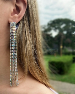 Aros largos de strass KENDALL