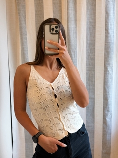 MUSCULOSA TEJIDO INES BEIGE