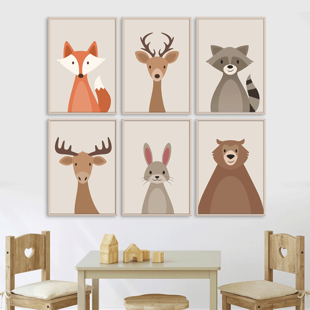 CUADROS INFANTILES DE ANIMALES NORDICOS CUADROS COOL STUFF