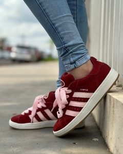 Tênis Feminino Adidas Campus Bordô Rosa na internet