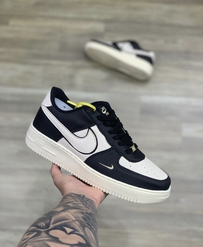 Tênis Masculino Air Force One Creme Preto