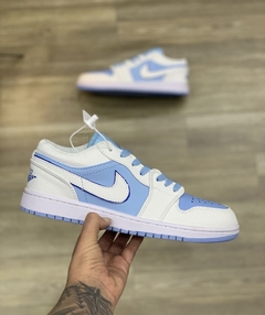 Tênis Masculino Air Jordan Branco Azul Bebê