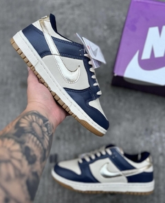 Tênis Nike Dunk Low Azul Gold