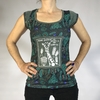 Remera parche PAVO REAL VERDE TALLE XS