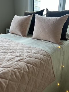Pie de cama pana matelase rosa (para una plaza o plaza y media) - comprar online
