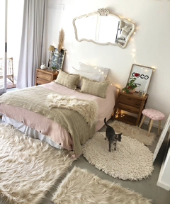 Pie de cama pampeano beige (para dos plazas y queen) - comprar online