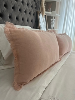 Juego en gasa de algodón rosa (cama queen y king) - tienda online