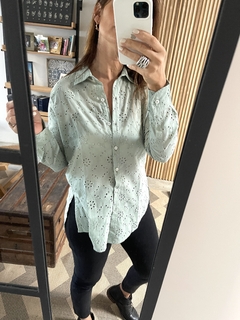 CAMISA LA BORDEVOY MUJER, BRODERIE VERDE - tienda online