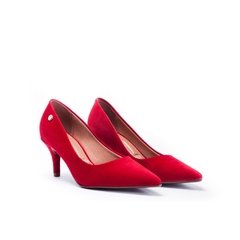 Stiletto Bajo Gamuza Rojo - comprar online