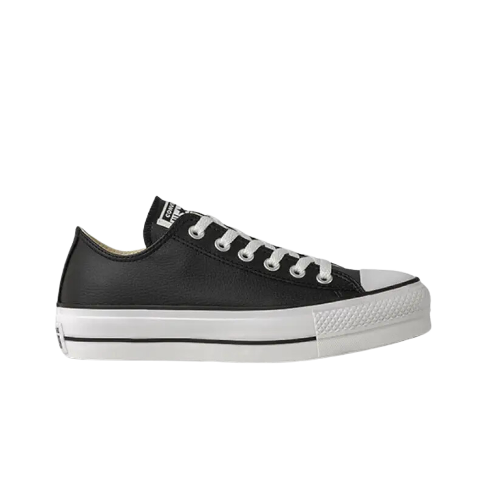 Converse All Star Plataforma Bege Couro