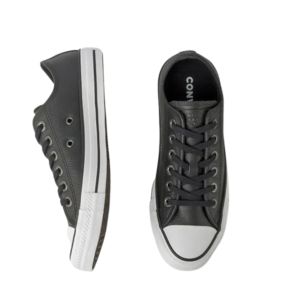 Tênis Converse All Star Chuck Taylor Couro - Preto/ Branco