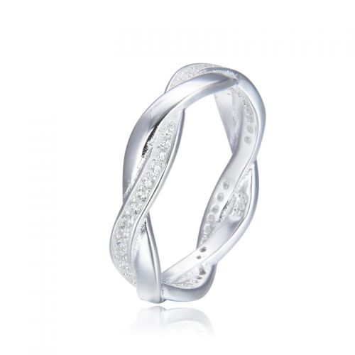 Anillo Entrelazado Doble Plata 925