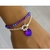 Conjunto Pulsera cristal y pulsera de plata + corazón - online store