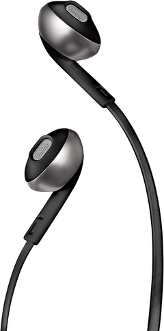 Auricular JBL Tune 205BT Bluetooth - Función de manos libres y diseño ergonómico con cable sin enredos – Color Negro - Auriculares