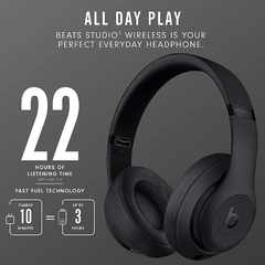 Auricular Apple Beats Studio 3 Wireless Active Noise Cancelling Black - tienda online