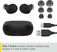 Auricular Jabra Elite 7 Active Deportivo con ANC Ajustable Color Black - comprar online
