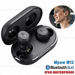 Auricular Mpow M12 Mpow M12 25hrs Touch Control IPX8 Waterproof Bluetooth 5.0 Siri