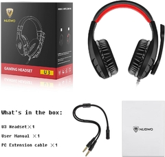 Auricular Nubwo U3 Gaming Control de Volumen + Mic para multi- plataformas PS4/XBox One/Switch Negro-Rojo - comprar online