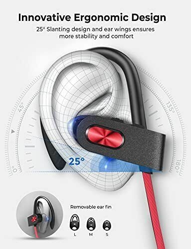 Mpow Flame 2 Auriculares Bluetooth IPX7 Auriculares deportivos inalámbricos  impermeables w / CVC6.0 Auriculares de micrófono con cancelación de ruido  para gimnasio deportivo