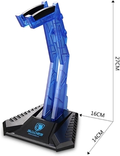 Headset Stand Gaming Sades de Acrilico Resistente Color Blue en internet