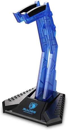 Headset Stand Gaming Sades de Acrilico Resistente Color Blue