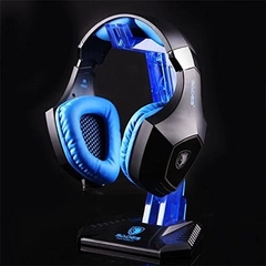 Headset Stand Gaming Sades de Acrilico Resistente Color Blue - Auriculares