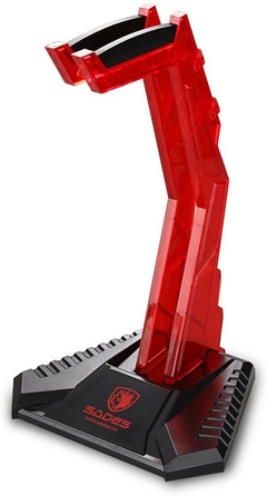 Headset Stand Gaming Sades de Acrilico Resistente Color RED