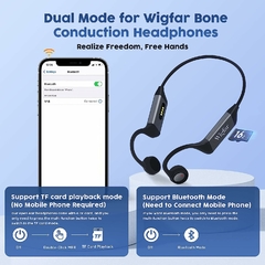 Auricular Bone Conduction Wigfar Bluetooth 5.3 + Memoria Integrada 16GB Sport - tienda online