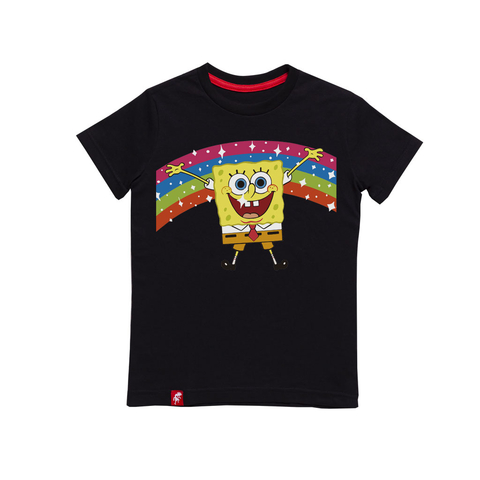 Remera Niños Bob Esponja Arco Iris El Danzante