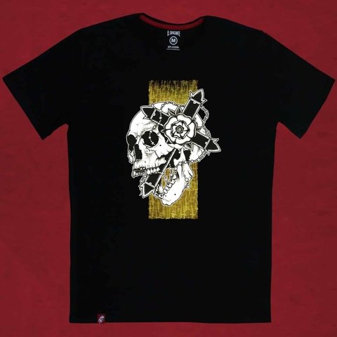 Remera Hombre Musical Skull con cruz El Danzante