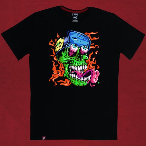 Remera Hombre Skull Psicodlica El Danzante