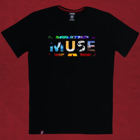 Remera Hombre Muse Logo Colores