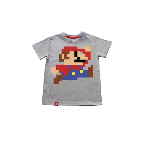 Remera Niños Mario Bros 8 Bits El Danzante