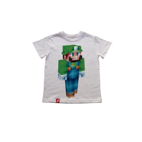 Remera Niños Mario Bros Skins Minecraft El Danzante