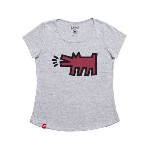 Remera Mujer Arte Keith Haring Perro El Danzante