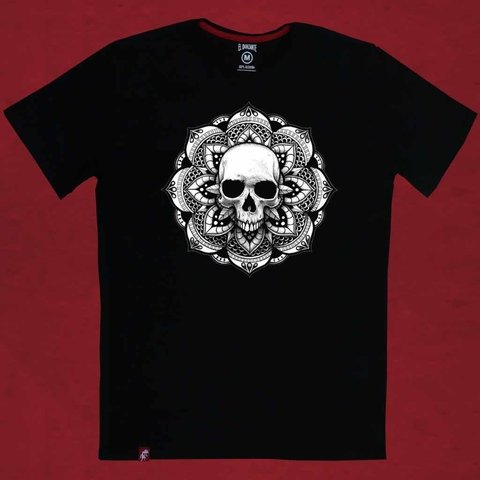 Remera Hombre Skull Mandala redondo El Danzante