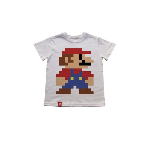 Remera Niños Mario Bros 8 Bits II El Danzante