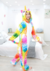 Kigurumi Unicórnio Technicolor com Pantufa - comprar online