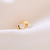 Brinco mini triângulo de zircônia banhado a ouro - Mimo Meu Semijoias
