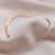 Bracelete aberto minimalista folheado a ouro - Mimo Meu Semijoias