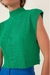 BLUSA TRICOT CANELADA QUADRADINHA VERDE NATURA - DRESS TO - CLUB RHIO