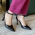 Scarpin Couro com Tornozeleira Preto - QUATTRO - comprar online