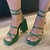 Sandália Meia Pata Couro Verde - GIULIA DOMNA - Quattro Calçados - Loja Online de Calçados Femininos em BH