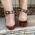 Sandália Saltinho Couro Marrom com Pedras Azuis - Quattro Calçados - Loja Online de Calçados Femininos em BH
