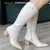 Bota Couro Cano Longo Off White - QUATTRO