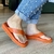 Chinelo Couro Conforto Laranja QUATTRO - comprar online