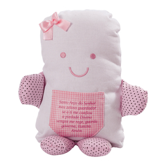 Boneca Naninha Oração Santo Anjo Rosa