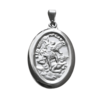 Pingente Aço Oval Medalha São Miguel Grande 3cm - Pi11