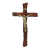Crucifixo de Madeira com Metal OV 39cm - MK9754OV