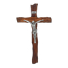 Crucifixo de Madeira com Metal PV 39cm - MK9754PV